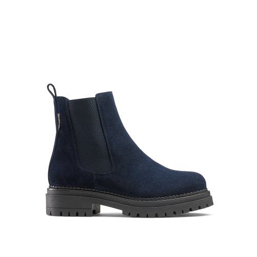 Navy Russell & Bromley Company Combat Women's Chelsea Boots | PH-3-DJQC