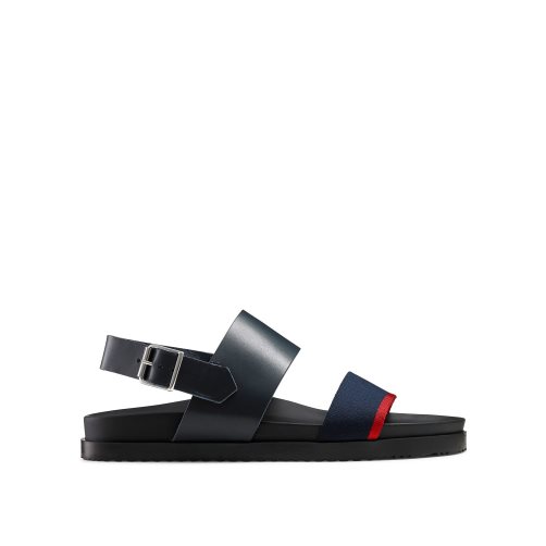 Navy Russell & Bromley Fab Track Men's Back-Strap Sandals | PH-9-SVPI