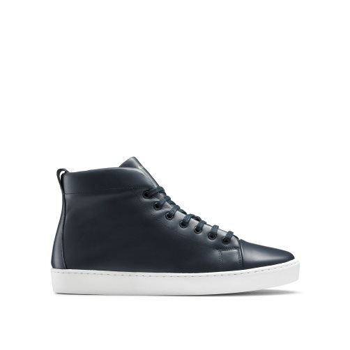 Navy Russell & Bromley Park Hi M High Top Men's Trainers | PH-0-XFQS