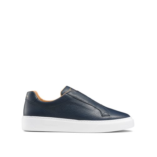 Navy Russell & Bromley Slipway Laceless Men's Trainers | PH-4-XPDL