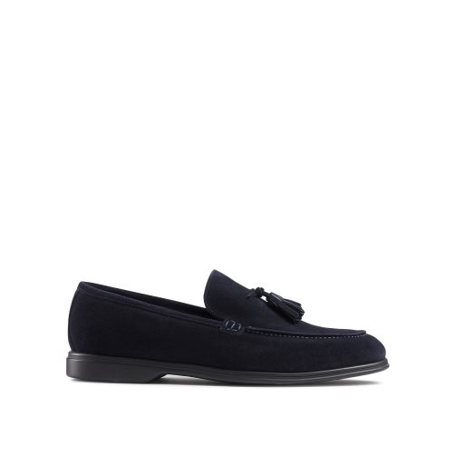 Navy Russell & Bromley Tassel Tassel Men's Formal Shoes | PH-3-DPUC