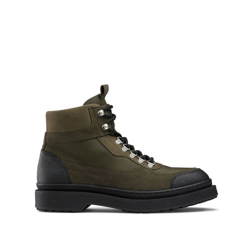 Olive Russell & Bromley Trail Hiker Lace Men's Ankle Boots | PH-2-FXIL