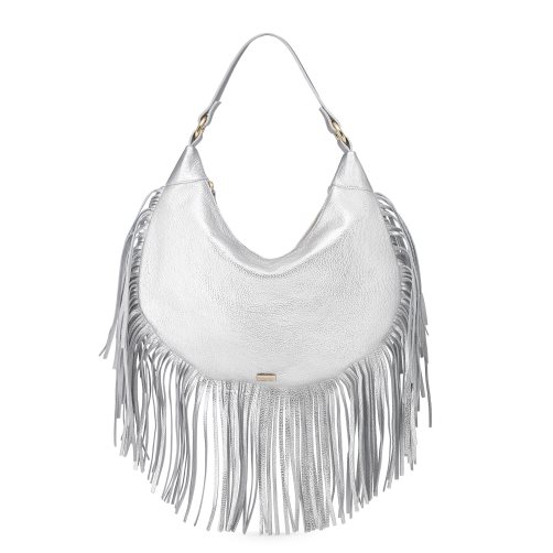 Silver Russell & Bromley Indie Fringed Women's Shoulder Bags | PH-2-RADU