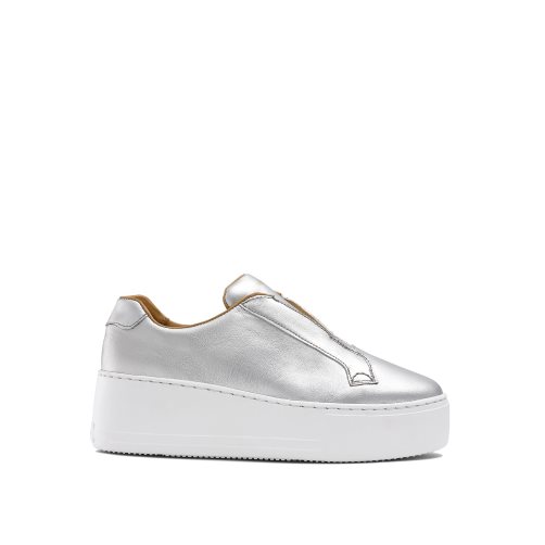 Silver Russell & Bromley Park Up Flatform Laceless Women's Platform Shoes | PH-4-VZLR