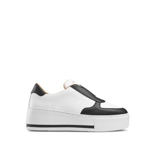 White / Black Russell & Bromley Park Ave Laceless Women's Platform Shoes | PH-5-HXDM