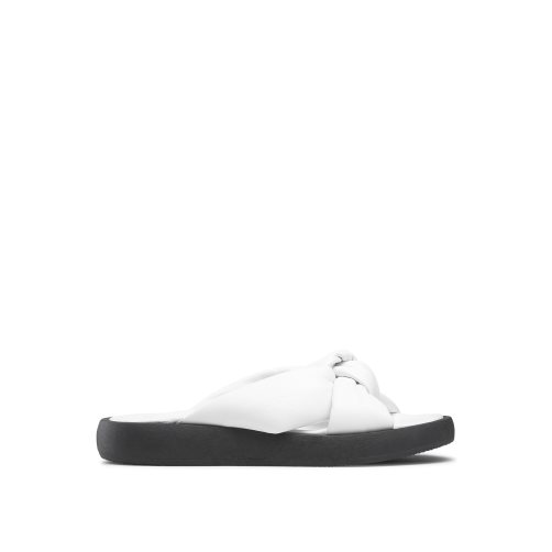 White Russell & Bromley Dallas Knot Women's Flat Sandals | PH-1-GIOZ