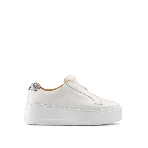 White Russell & Bromley Park Up Flatform Laceless Women's Platform Shoes | PH-2-LJTF