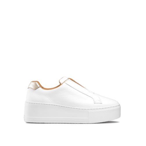 White Russell & Bromley Park Up Flatform Laceless Women's Platform Shoes | PH-9-QPKO